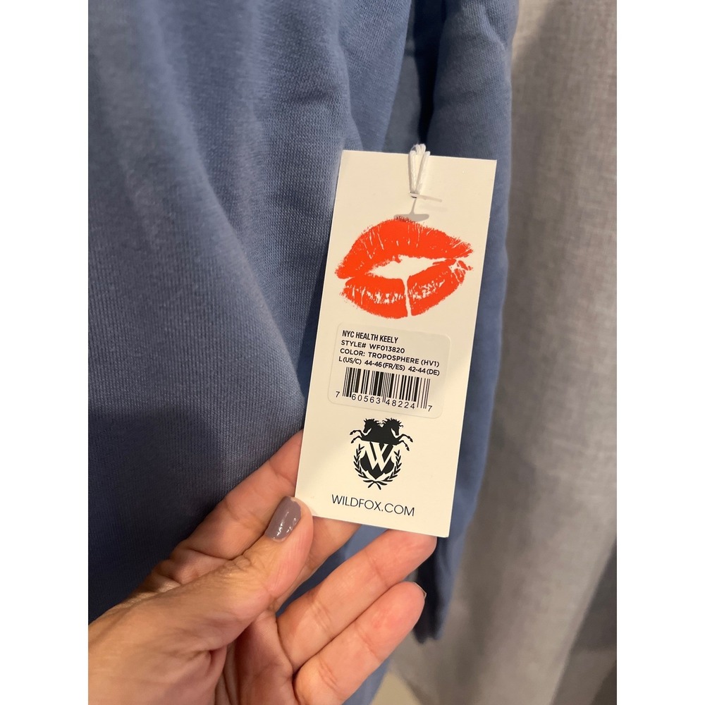 Wildfox $98MSRP NYC Blue Graphic Sweatshirt Pullover Large - Picture 5 of 8
